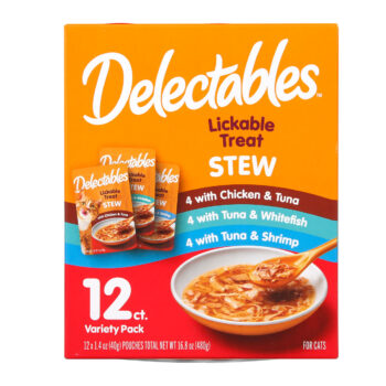 Delectables Lickable Treat Stew. 12 count variety pack.