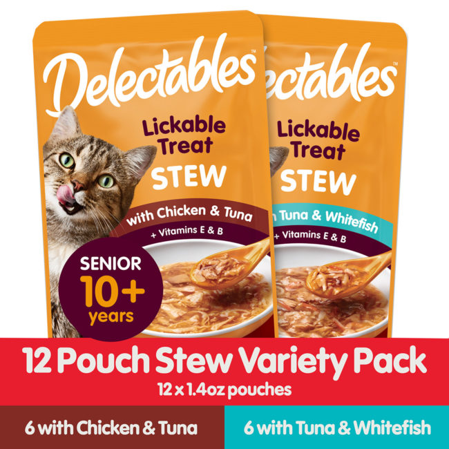 Delectables™ Lickable Treat – Stew Senior 10+ Variety 12 Pack