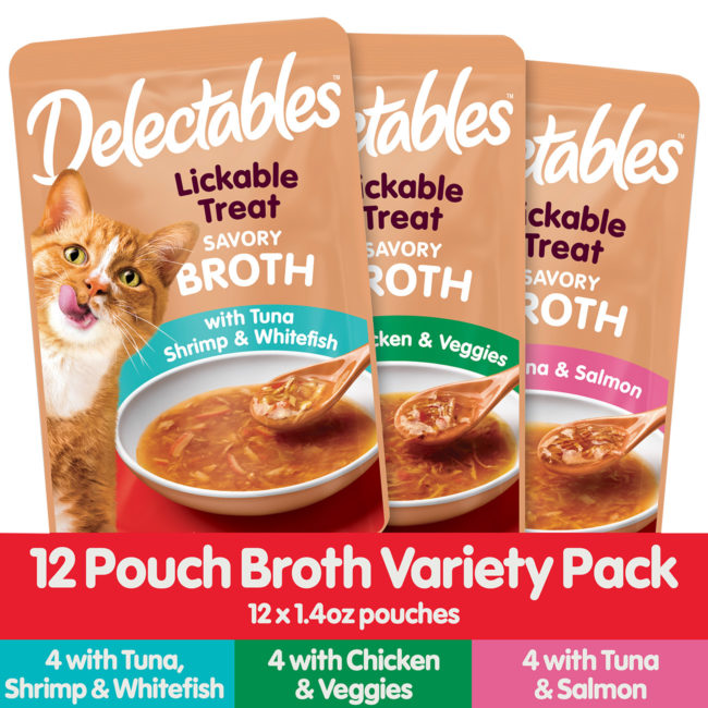 Delectables™ Lickable Treat - Savory Broths 12 Variety Pack