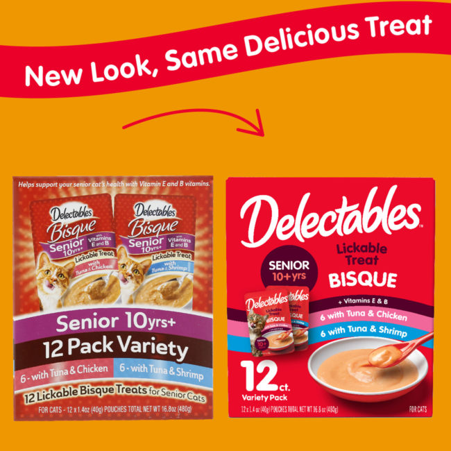 Delectables™ Lickable Treat – Bisque Senior 10+ Variety 12 Pack