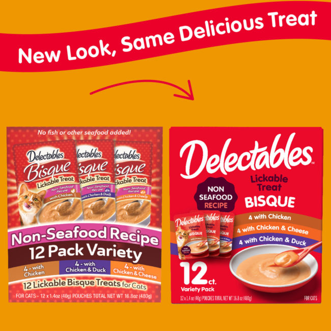 Delectables™ Lickable Treat – Bisque Non-Seafood Recipe 12 Pack Variety