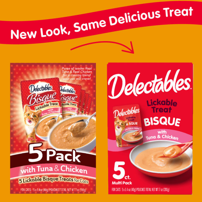 Delectables™ Lickable Treat – Bisque Tuna & Chicken, 5 Pack