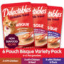 Delectables Lickable Treat. A wet cat treat with real chicken and no seafood in a bisque texture. Hartz SKU# 3270050436