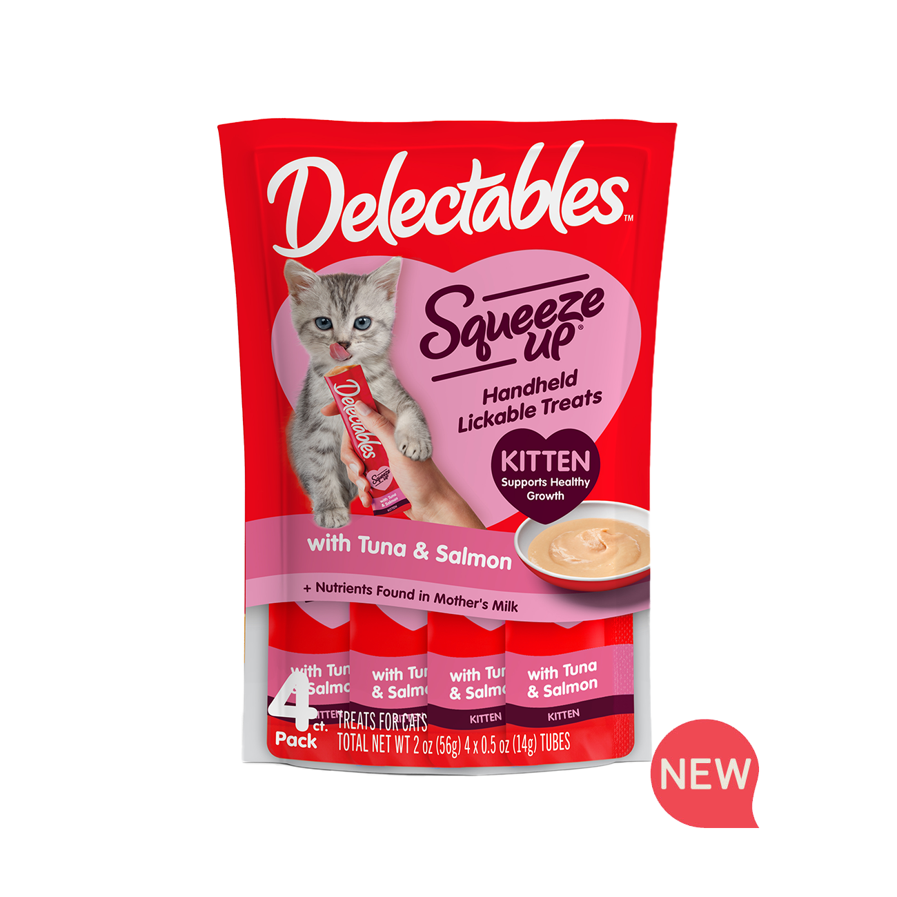 Delectables® Squeeze Up® with Tuna & Salmon - Kitten - 4 Pack