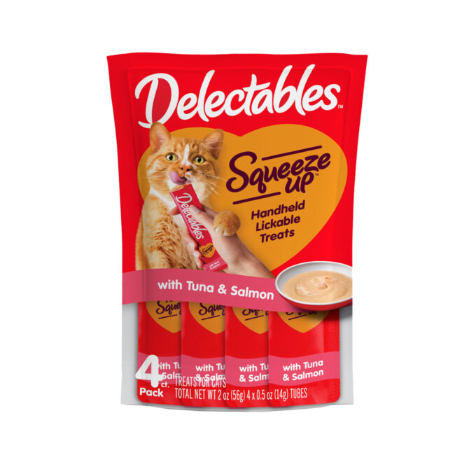Delectables squeeze up Tuna and salmon.
