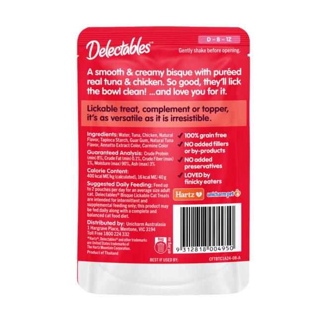 Delectables Lickable Treat bisque tuna back