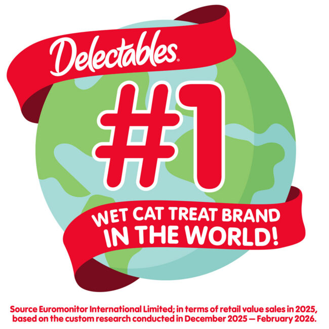 Delectables is the number one wet cat treat brand in the world!