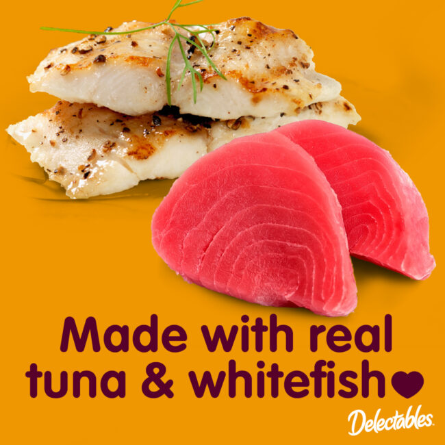 Made with real tuna and whitefish.
