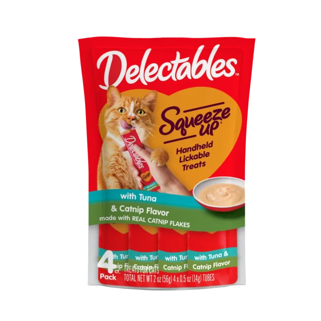 delectables cat treats tuna catnip flavor 4 pack