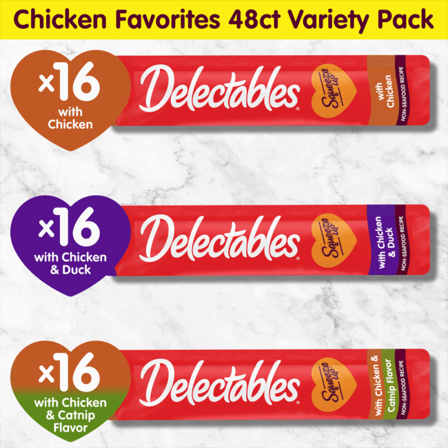 Delectables® Squeeze Up® Non-Seafood Chicken Variety Pack - 48 Pack