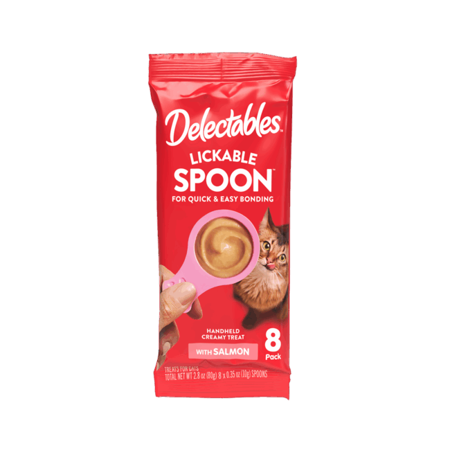 Delectables Lickable Spoon - Salmon, 8 Pack