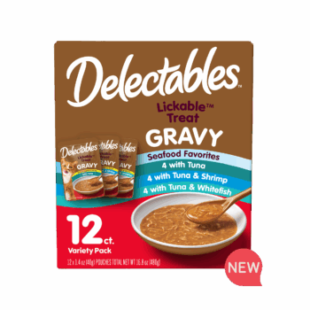 Delectables Lickable Treat - Gravy Seafood Favorites – 12 Pack