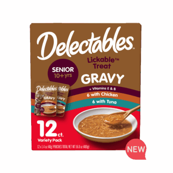 Delectables Lickable Treat - Gravy Senior 10+ - 12 Pack Variety