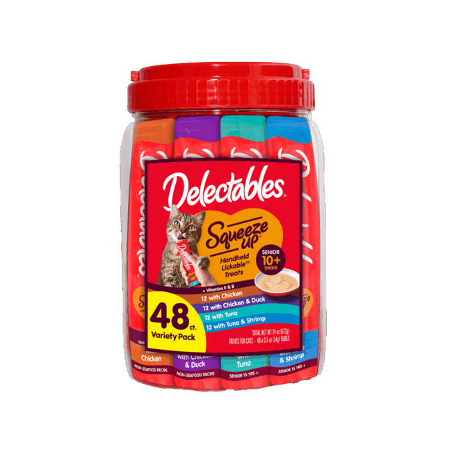 Delectables Squeeze Up - Senior 10+ Variety Pack - 48 Pack