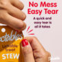 No mess, easy tear