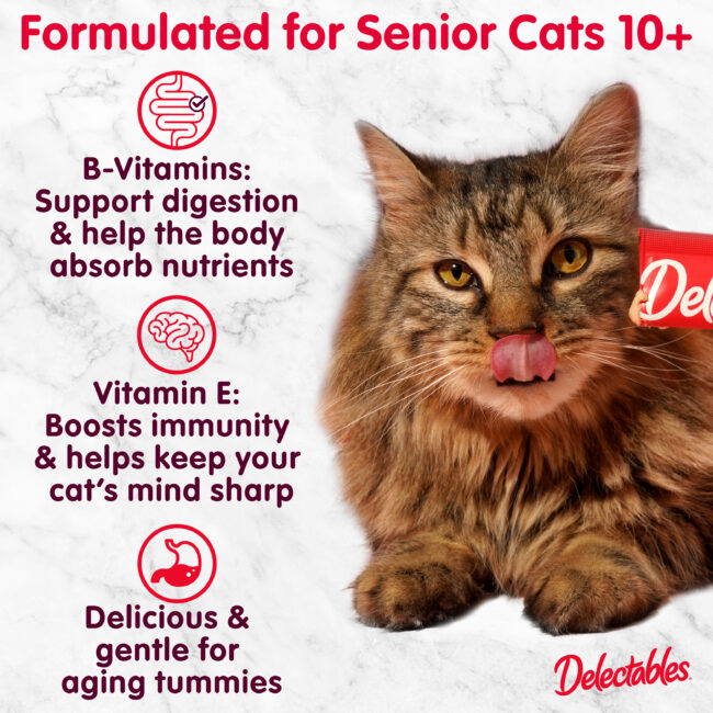 Formulated for senior cats
