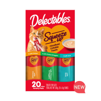 Delectables Squeeze Up lickable cat treat variety pack, 20 tubes