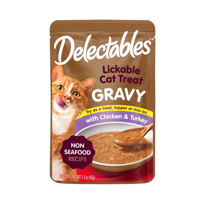 Delectables lickable wet cat treat, tuna and whitefish stew, 40 g pouch
