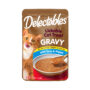 Delectables lickable wet cat treat, tuna and prawn gravy, 40 g pouch